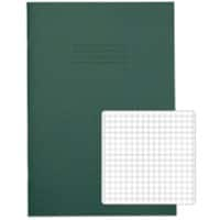 Rhino Exercise Book A4 Squared 5 mm Stapled Side Bound Manila Soft Cover Green Not perforated 48 Pages Pack of 100