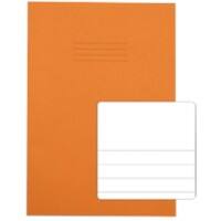 Rhino Exercise Book A4 Ruled 12 mm Stapled Side Bound Manila Soft Cover Orange Not perforated 48 Pages Pack of 100