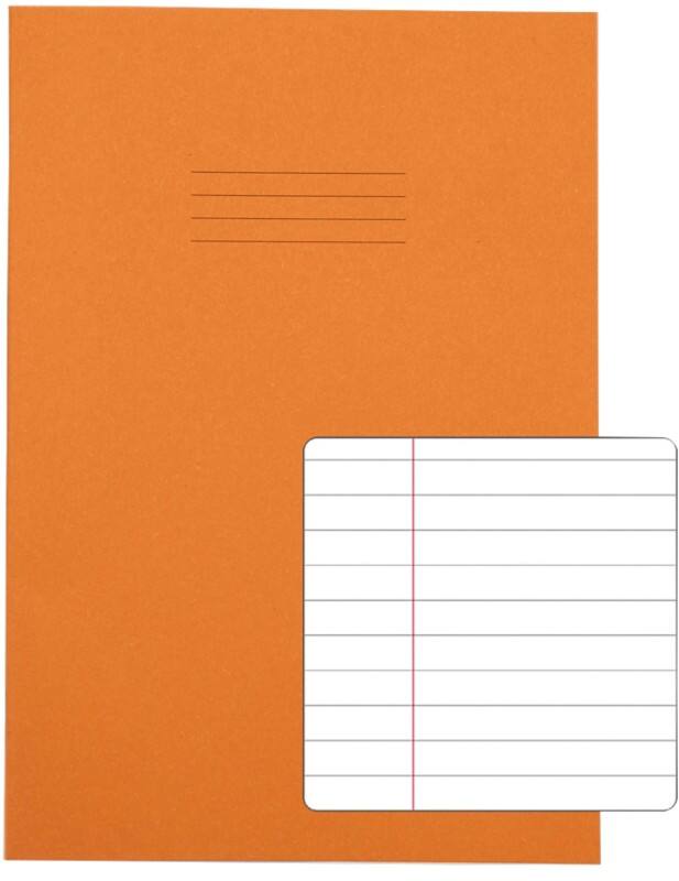 Rhino Exercise Book A4 Ruled Stapled Side Bound Manila Soft Cover White 48 Pages Pack of 100