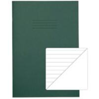 Rhino Exercise Book A4 Ruled 8 mm Stapled Side Bound Manila Soft Cover Green Not perforated 48 Pages Pack of 100