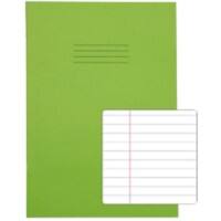 Rhino Exercise Book A4 Ruled 8 mm Stapled Side Bound Manila Soft Cover Green Not perforated 48 Pages Pack of 100