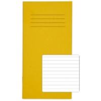 Rhino Exercise Book 200 x 100mm Ruled 8 mm Stapled Side Bound Manila Soft Cover Yellow Not perforated 32 Pages Pack of 100