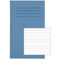 Rhino Exercise Book 165 x 100mm Ruled A6+ Stapled Side Bound Manila Soft Cover Blue Not perforated 48 Pages Pack of 100