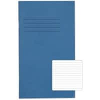 Rhino Exercise Book 200 x 120mm Ruled Stapled Side Bound Manila Soft Cover Blue Not perforated 80 Pages Pack of 100