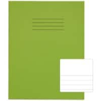 Rhino Exercise Book 226 x 178mm Ruled 12 mm Stapled Side Bound Manila Soft Cover Green Not perforated 32 Pages Pack of 100