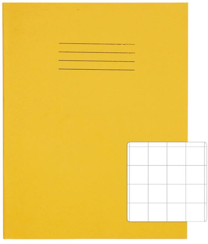 Rhino Exercise Book Squared Stapled Side Bound Manila Soft Cover White 32 Pages Pack of 100