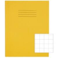 Rhino Exercise Book 226 x 178mm Squared 20 mm Stapled Side Bound Manila Soft Cover Yellow Not perforated 32 Pages Pack of 100