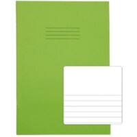 Rhino Exercise Book A4 Ruled 8 mm Stapled Side Bound Manila Soft Cover Green Not perforated 32 Pages Pack of 100