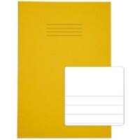 Rhino Exercise Book A4 Ruled 13 mm Stapled Side Bound Manila Soft Cover Yellow Not perforated 32 Pages Pack of 100