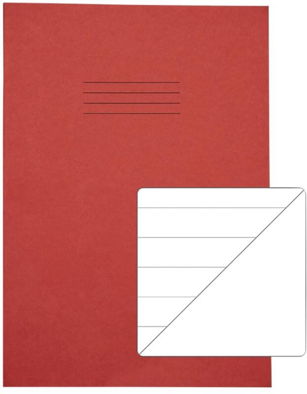 Rhino Exercise Book A4 Ruled Stapled Side Bound Manila Soft Cover White 32 Pages Pack of 100
