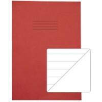 Rhino Exercise Book A4 Ruled 15 mm Stapled Side Bound Manila Soft Cover Red Not perforated 32 Pages Pack of 100