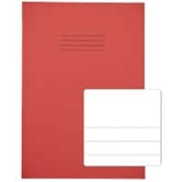 Rhino Exercise Book A4 Ruled 15 mm Stapled Side Bound Manila Soft Cover Red Not perforated 32 Pages Pack of 100