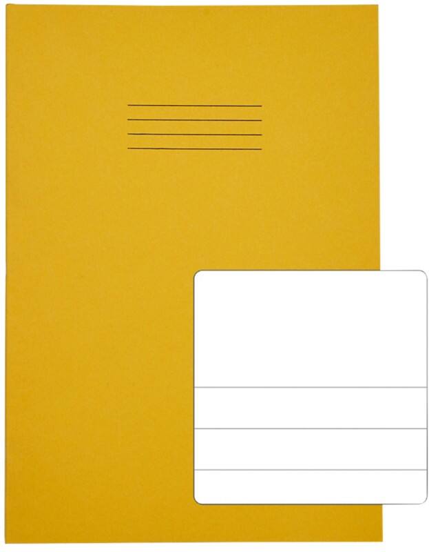 Rhino Exercise Book A4 Ruled Stapled Side Bound Manila Soft Cover White 32 Pages Pack of 100