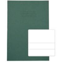 Rhino Exercise Book A4 Ruled 20 mm Stapled Side Bound Manila Soft Cover Green Not perforated 32 Pages Pack of 100