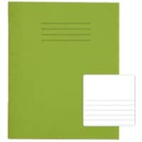 Rhino Exercise Book 200 x 165mm Ruled 8 mm Stapled Side Bound Manila Soft Cover Green Not perforated 32 Pages Pack of 100