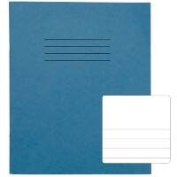 Rhino Exercise Book 200 x 165mm Ruled 12 mm Stapled Side Bound Manila Soft Cover Blue Not perforated 32 Pages Pack of 100