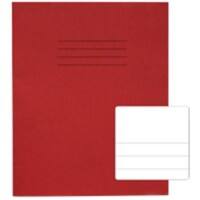 Rhino Exercise Book 200 x 165mm Ruled 15 mm Stapled Side Bound Manila Soft Cover Red Not perforated 32 Pages Pack of 100