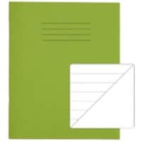 Rhino Exercise Book 200 x 165mm Ruled 12 mm Stapled Side Bound Manila Soft Cover Green Not perforated 32 Pages Pack of 100