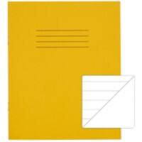 Rhino Exercise Book 200 x 165mm Ruled 15 mm Stapled Side Bound Manila Soft Cover Yellow Not perforated 32 Pages Pack of 100