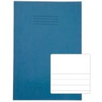 Rhino Exercise Book 339 x 240mm Ruled Stapled Side Bound Manila Soft Cover Blue Not perforated 40 Pages Pack of 100