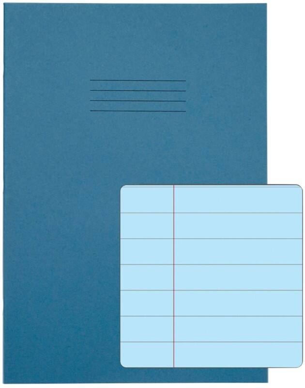 Rhino Exercise Book A4 Ruled Stapled Side Bound Manila Soft Cover Blue 48 Pages Pack of 50