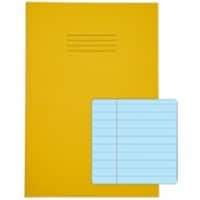 Rhino Exercise Book A4 Ruled 8 mm Stapled Side Bound Manila Soft Cover Yellow Not perforated 48 Pages Pack of 50