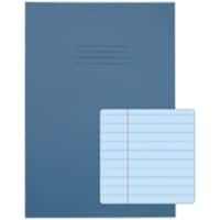 Rhino Exercise Book A4 Ruled 8 mm Stapled Side Bound Manila Soft Cover Blue Not perforated 48 Pages Pack of 50