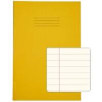 Rhino Exercise Book A4 Ruled 12 mm Stapled Side Bound Manila Soft Cover Yellow Not perforated 48 Pages Pack of 50