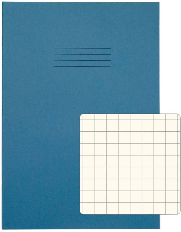 Rhino Exercise Book A4 Squared Stapled Side Bound Manila Soft Cover Cream 48 Pages Pack of 50