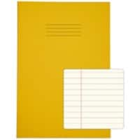 Rhino Exercise Book A4 Ruled 8 mm Stapled Side Bound Manila Soft Cover Yellow Not perforated 48 Pages Pack of 50