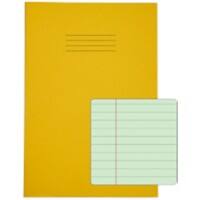 Rhino Exercise Book A4 Ruled 8 mm Stapled Side Bound Manila Soft Cover Yellow Not perforated 48 Pages Pack of 50