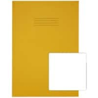 Rhino Exercise Book 339 x 240mm Blank Stapled Side Bound Manila Soft Cover Yellow Not perforated 48 Pages Pack of 50