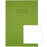 Rhino Exercise Book 339 x 240mm Blank Stapled Side Bound Manila Soft Cover Green Not perforated 48 Pages Pack of 50