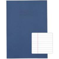 Rhino Exercise Book 339 x 240mm Ruled 8 mm Stapled Side Bound Manila Soft Cover Blue Not perforated 48 Pages Pack of 50