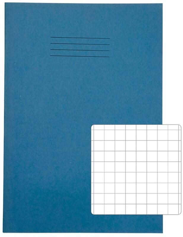 Rhino Exercise Book 13 x 9 cm Squared Stapled Side Bound Manila Soft Cover White 48 Pages Pack of 50