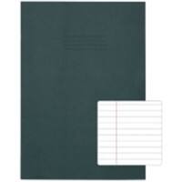 Rhino Exercise Book 339 x 240mm Ruled 8 mm Stapled Side Bound Manila Soft Cover Green Not perforated 80 Pages Pack of 50