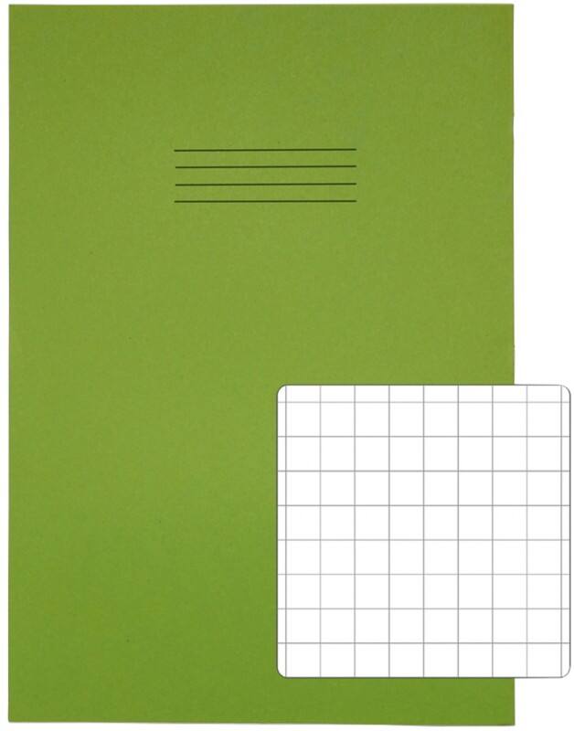 Rhino Exercise Book 13 x 9 cm Squared Stapled Side Bound Manila Soft Cover White 80 Pages Pack of 50