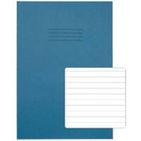 Rhino Exercise Book A4 Ruled 8 mm Stapled Side Bound Manila Soft Cover Blue Not perforated 80 Pages Pack of 50