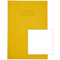 Rhino Exercise Book A4 Blank Stapled Side Bound Manila Soft Cover Yellow Not perforated 80 Pages Pack of 50