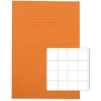 Rhino Exercise Book A4 Squared Stapled Side Bound Manila Soft Cover White 80 Pages Pack of 50