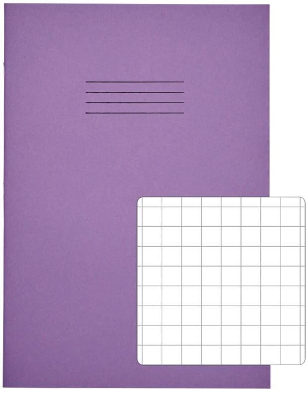 Rhino Exercise Book A4 Squared Stapled Side Bound Manila Soft Cover White 80 Pages Pack of 50