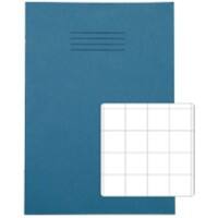 Rhino Exercise Book A4 Squared 20 mm Stapled Side Bound Manila Soft Cover Blue Not perforated 80 Pages Pack of 50