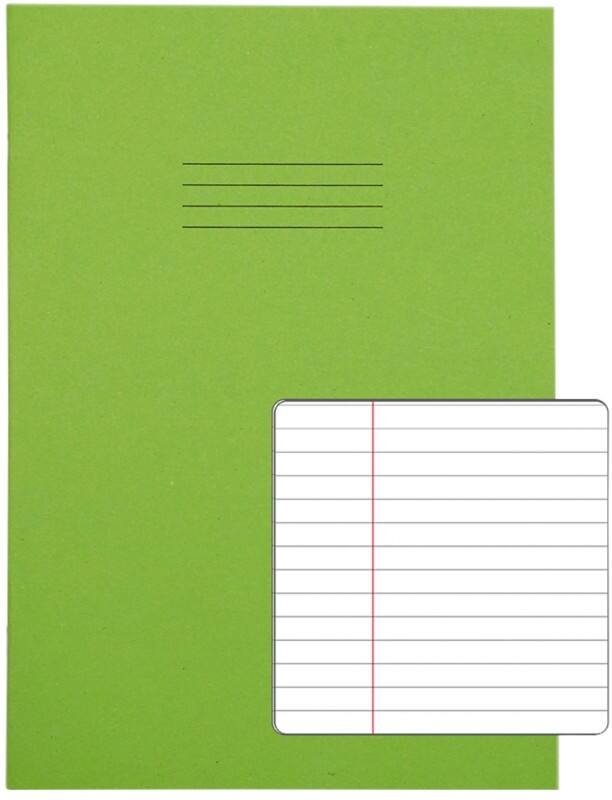 Rhino Exercise Book A4 Ruled Stapled Side Bound Manila Soft Cover White 80 Pages Pack of 50
