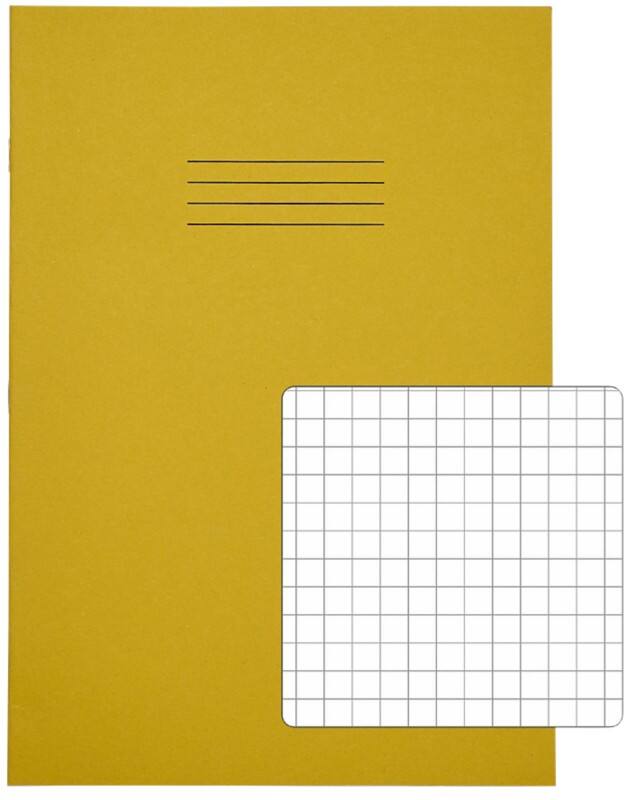Rhino Exercise Book A4 Squared Stapled Side Bound Manila Soft Cover White 64 Pages Pack of 50