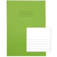 Rhino Exercise Book A4 Ruled 8 mm Stapled Side Bound Manila Soft Cover Green Not perforated 64 Pages Pack of 50