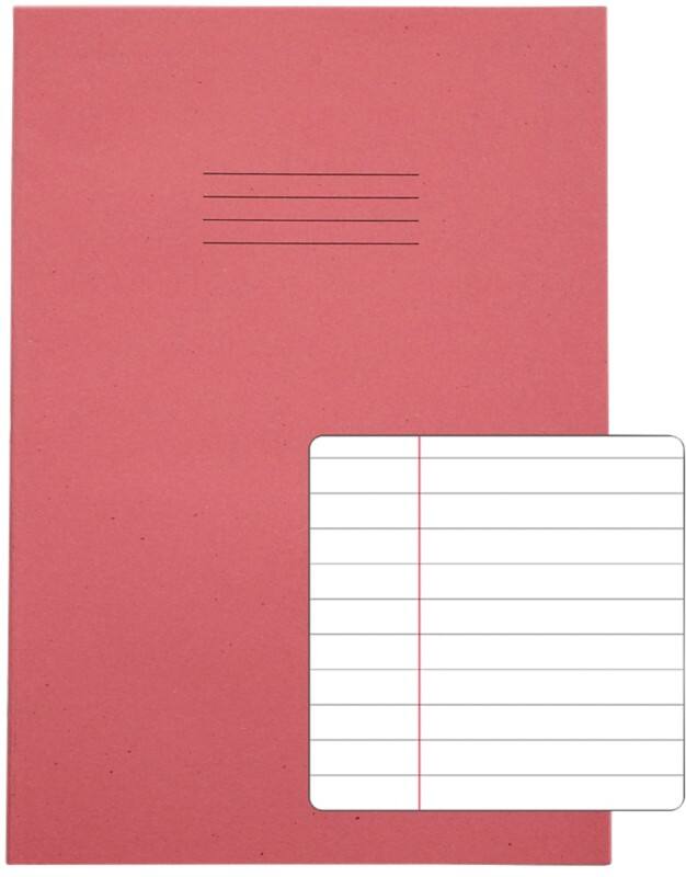 Rhino Exercise Book A4 Ruled Stapled Side Bound Manila Soft Cover White 64 Pages Pack of 50