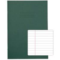 Rhino Exercise Book A4 Ruled 8 mm Stapled Side Bound Manila Soft Cover Green Not perforated 64 Pages Pack of 50