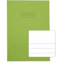 Rhino Exercise Book A4 Ruled 13 mm Stapled Side Bound Manila Soft Cover Green Not perforated 64 Pages Pack of 50