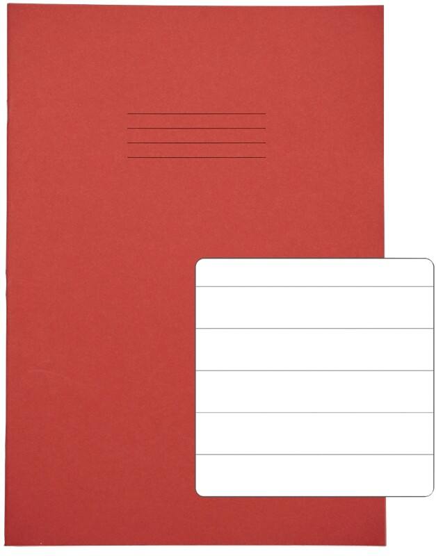 Rhino Exercise Book A4 Ruled Stapled Side Bound Manila Soft Cover White 64 Pages Pack of 50