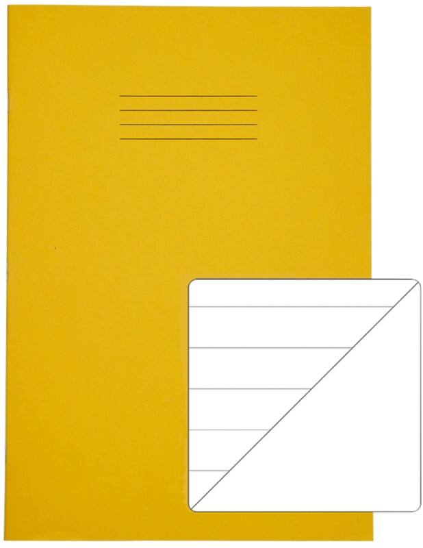 Rhino Exercise Book A4 Ruled Stapled Side Bound Manila Soft Cover White 64 Pages Pack of 50